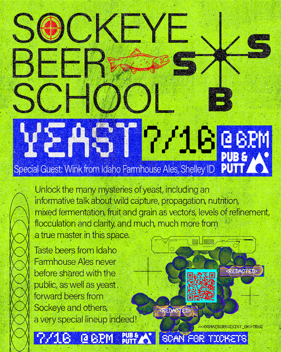 Sockeye Beer School: Yeast flyer